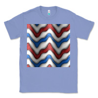 Colony Blue 4th july stripes seamless pattern Classic Tee - BundleAndBundleShop