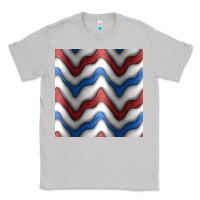 Moon Dust 4th july stripes seamless pattern Classic Tee - BundleAndBundleShop