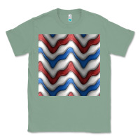 Sage 4th july stripes seamless pattern Classic Tee - BundleAndBundleShop