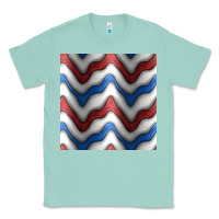 Seafoam 4th july stripes seamless pattern Classic Tee - BundleAndBundleShop
