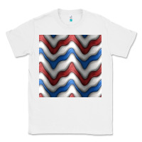 White 4th july stripes seamless pattern Classic Tee - BundleAndBundleShop