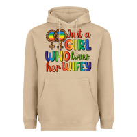 Mushroom Just A Girl Who Loves Her Wifey Heavyweight Hoodie - BundleAndBundleShop