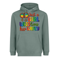 Sage Just A Girl Who Loves Her Wifey Heavyweight Hoodie - BundleAndBundleShop