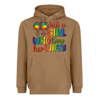 Toasted Coconut Just A Girl Who Loves Her Wifey Heavyweight Hoodie - BundleAndBundleShop