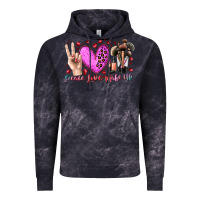 Cloud Black peace love makeup Vintage Hoodie - RacoonDesign