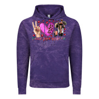 Cloud Purple peace love makeup Vintage Hoodie - RacoonDesign