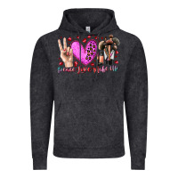 Vintage Black peace love makeup Vintage Hoodie - RacoonDesign