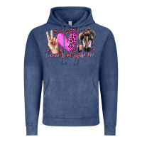 Vintage Denim peace love makeup Vintage Hoodie - RacoonDesign