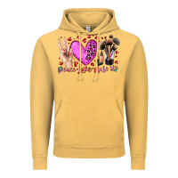Vintage Mustard peace love makeup Vintage Hoodie - RacoonDesign