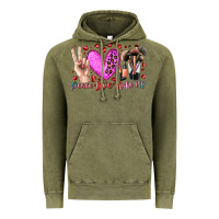Vintage Olive peace love makeup Vintage Hoodie - RacoonDesign