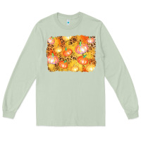 Matcha fall pumpkin background Long Sleeve Tee - AdoDesignShop