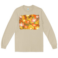 Mushroom fall pumpkin background Long Sleeve Tee - AdoDesignShop
