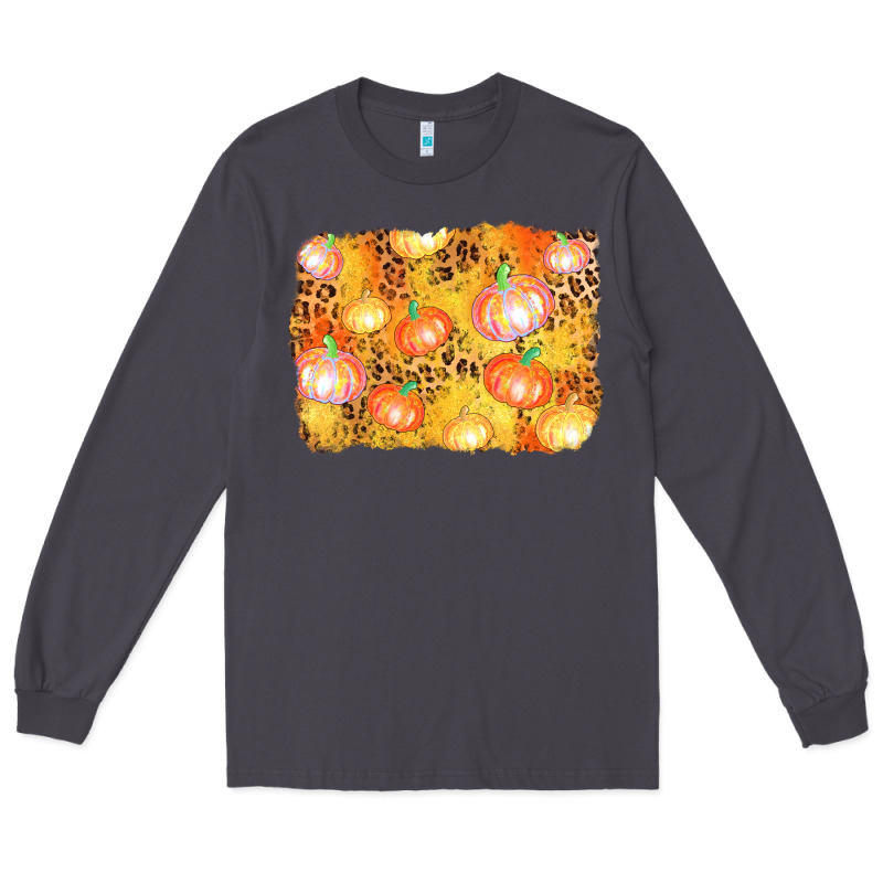 Fall Pumpkin Background Long Sleeve Tee by AdoDesignShop | Teevron