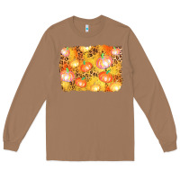 Toasted Coconut fall pumpkin background Long Sleeve Tee - AdoDesignShop