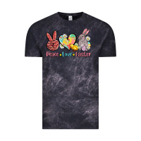 Cloud Black peace love easter Vintage Tee - AdoDesignShop