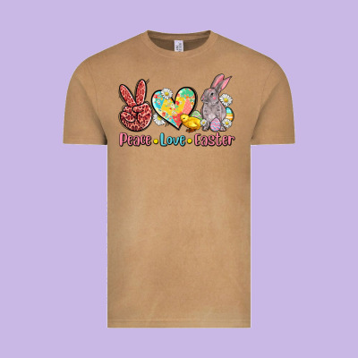 Peace Love Easter Vintage Tee Designed By Adodesignshop