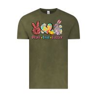 Vintage Olive peace love easter Vintage Tee - AdoDesignShop