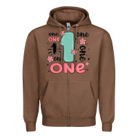 Chestnut one  one one one Zipper Hoodie - MaliasSmallBusiness
