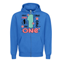 True Royal one  one one one Zipper Hoodie - MaliasSmallBusiness