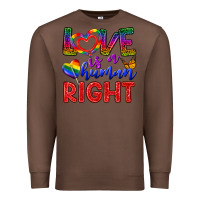 Chestnut Love İs a Human Right Premium Sweatshirt - BundleAndBundleShop