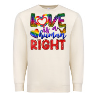 Sandshell Love İs a Human Right Premium Sweatshirt - BundleAndBundleShop