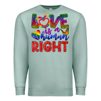Seafoam Love İs a Human Right Premium Sweatshirt - BundleAndBundleShop