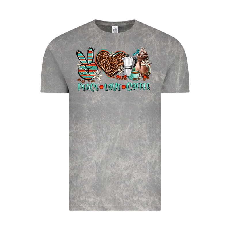 Peace Love Coffee Vintage Tee by AdoDesignShop | Teevron