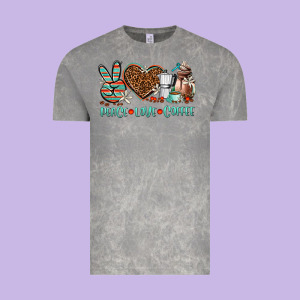 Peace Love Coffee Vintage Tee Designed By Adodesignshop