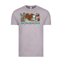 Vintage Zinc peace love coffee Vintage Tee - AdoDesignShop