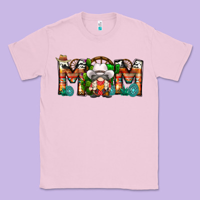 Mom Cowboy Gnome Classic Tee Designed By Cowhidedigitalart