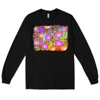 Black colourful pumpkin background Long Sleeve Tee - AdoDesignShop