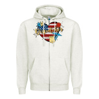 Oatmeal Heather 911 dispatcher Zipper Hoodie - MaliasSmallBusiness