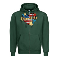Sports Green 911 dispatcher Zipper Hoodie - MaliasSmallBusiness