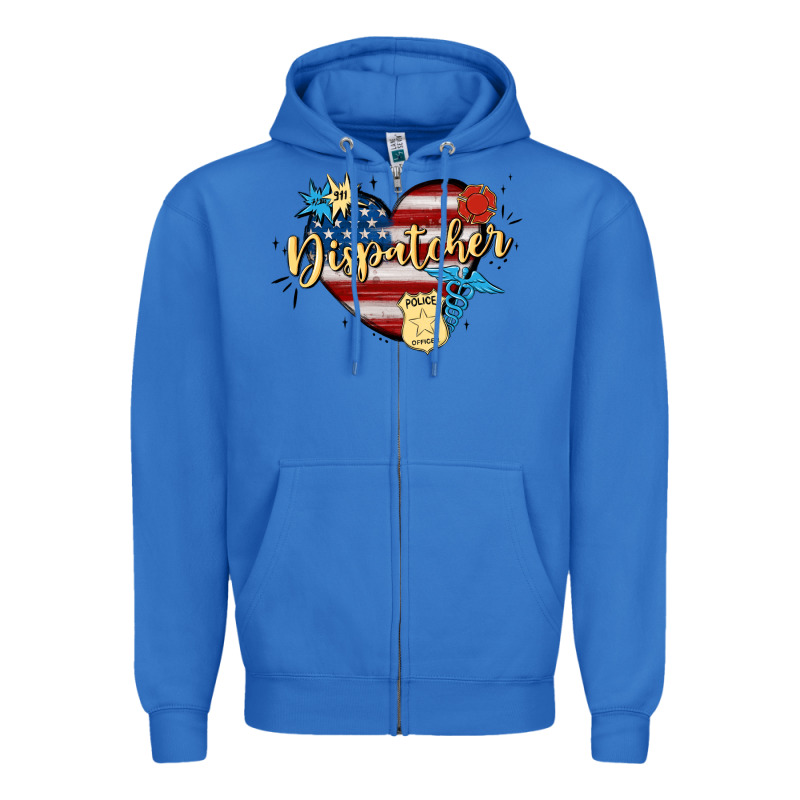 911 Dispatcher Zipper Hoodie by MaliasSmallBusiness | Teevron