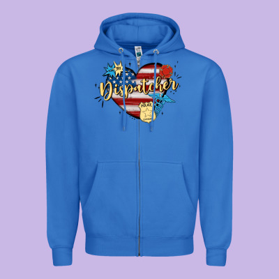 911 Dispatcher Zipper Hoodie Designed By Maliassmallbusiness