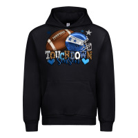 Black Touchdown season American Football blue team color Urban Hoodie - HowdyJamesFarm