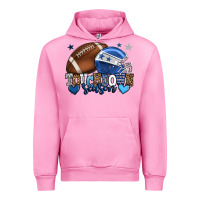 Fuchsia Pink Touchdown season American Football blue team color Urban Hoodie - HowdyJamesFarm