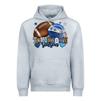 Heather Grey Touchdown season American Football blue team color Urban Hoodie - HowdyJamesFarm