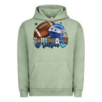 Pigment Oil Green Touchdown season American Football blue team color Urban Hoodie - HowdyJamesFarm