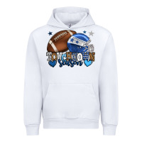 White Touchdown season American Football blue team color Urban Hoodie - HowdyJamesFarm
