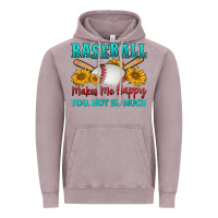 Vintage Zinc baseball makes me happy you, not so much Vintage Hoodie - HRA Design Shop