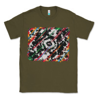 Army Green cowhide and serape background Classic Tee - RanaPortraitStore