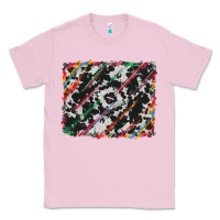 Bubblegum Pink cowhide and serape background Classic Tee - RanaPortraitStore