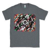 Charcoal Heather cowhide and serape background Classic Tee - RanaPortraitStore
