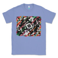 Colony Blue cowhide and serape background Classic Tee - RanaPortraitStore