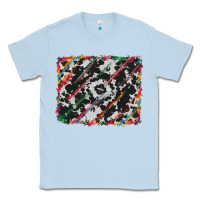 Dusty Blue cowhide and serape background Classic Tee - RanaPortraitStore