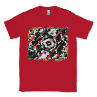 Red cowhide and serape background Classic Tee - RanaPortraitStore