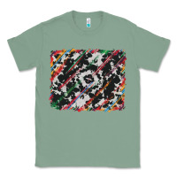 Sage cowhide and serape background Classic Tee - RanaPortraitStore