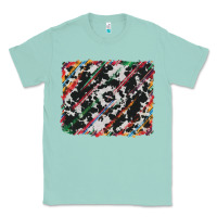 Seafoam cowhide and serape background Classic Tee - RanaPortraitStore