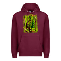 Burgundy Cactus Leopard Frame Premium Hoodie - Bettercallsaul